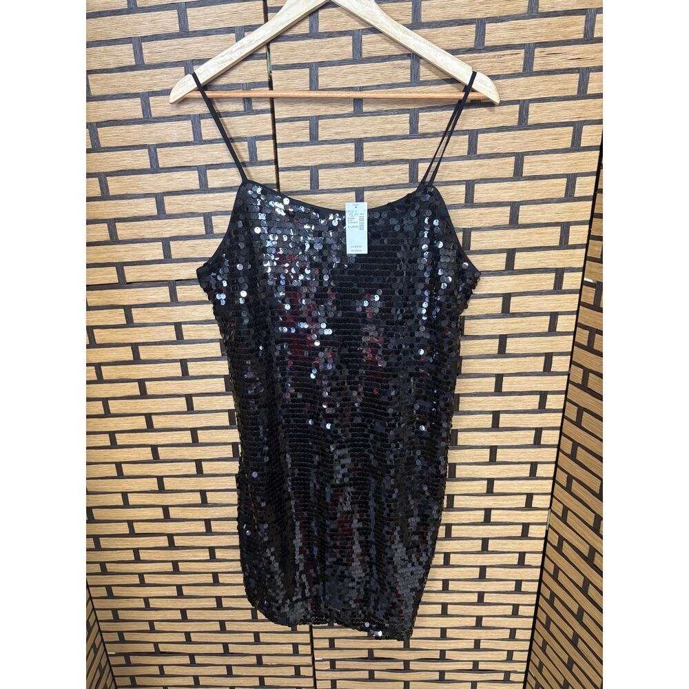 Eyeshadow Black Sequin‎ Mini Dress SIze XL